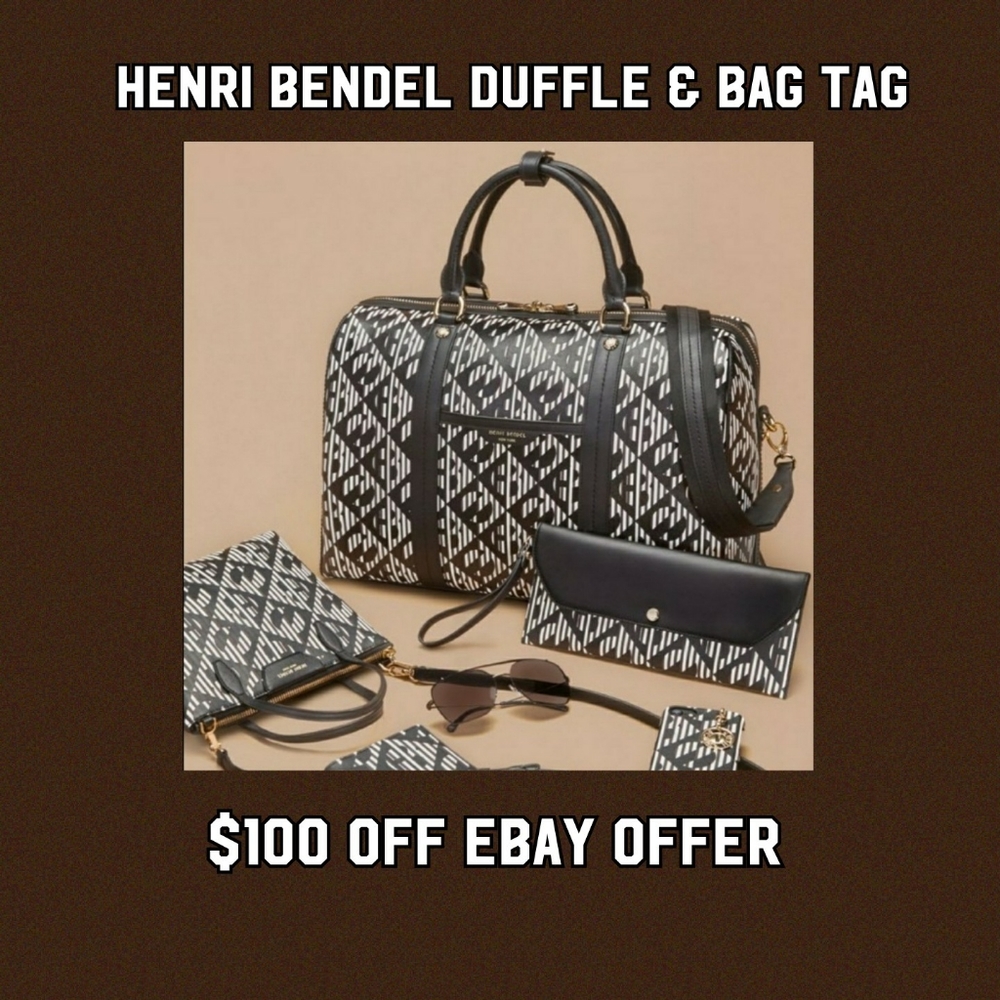 Henri Bendel West 57th Weekend Duffle & bag tag